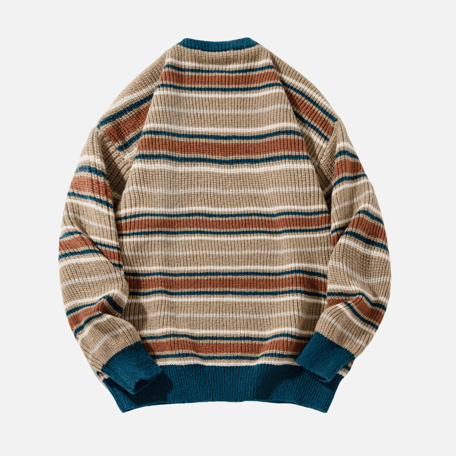 Retro Striped Knit Sweater