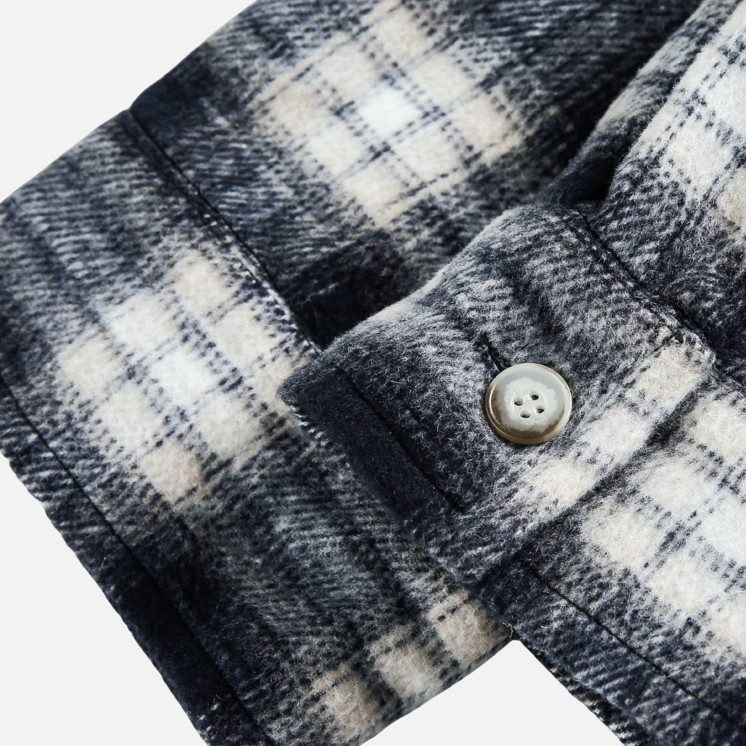 Colorblock-Hoodie mit gebürstetem Karomuster 