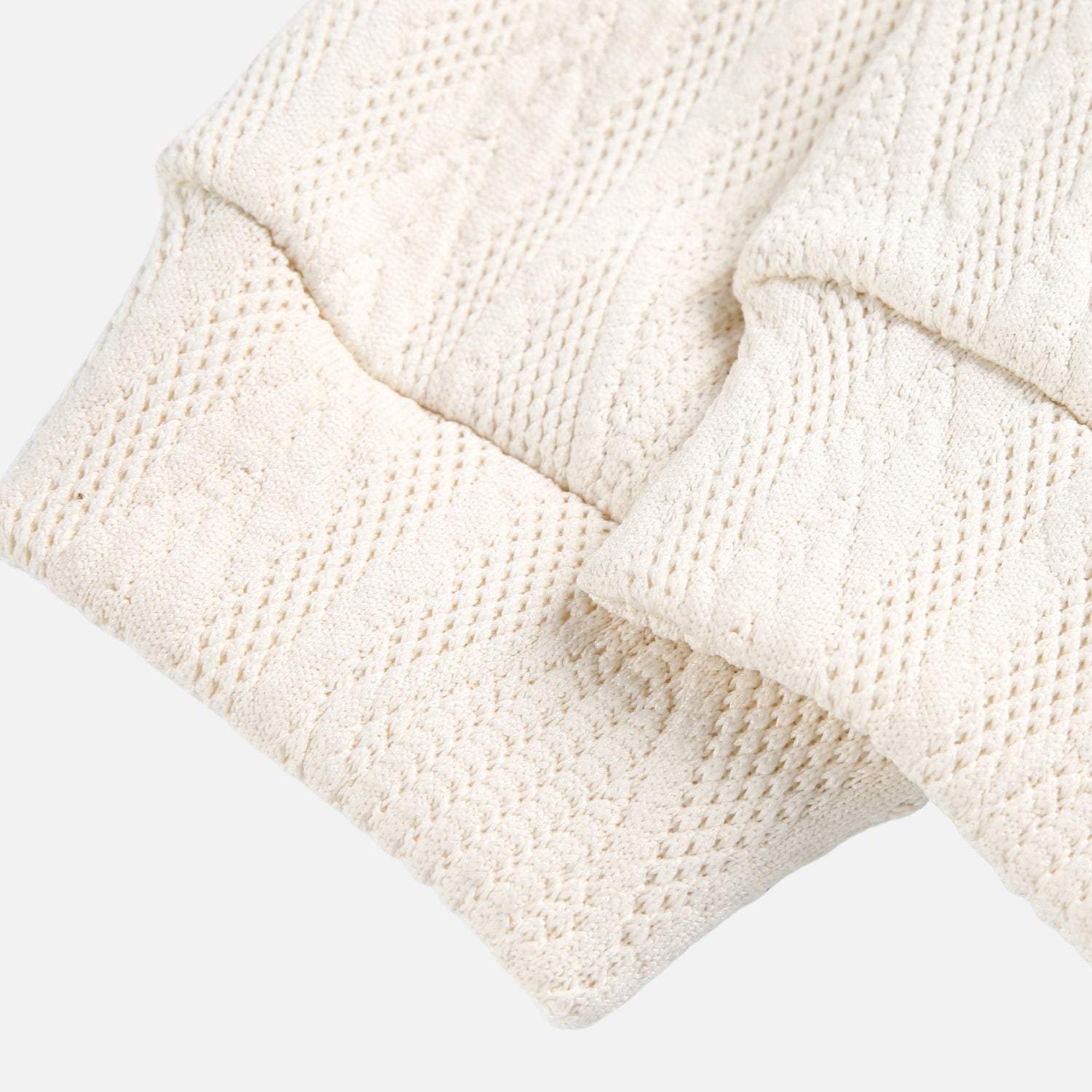 Heavy Jacquard Textured Polo Sweatshirt