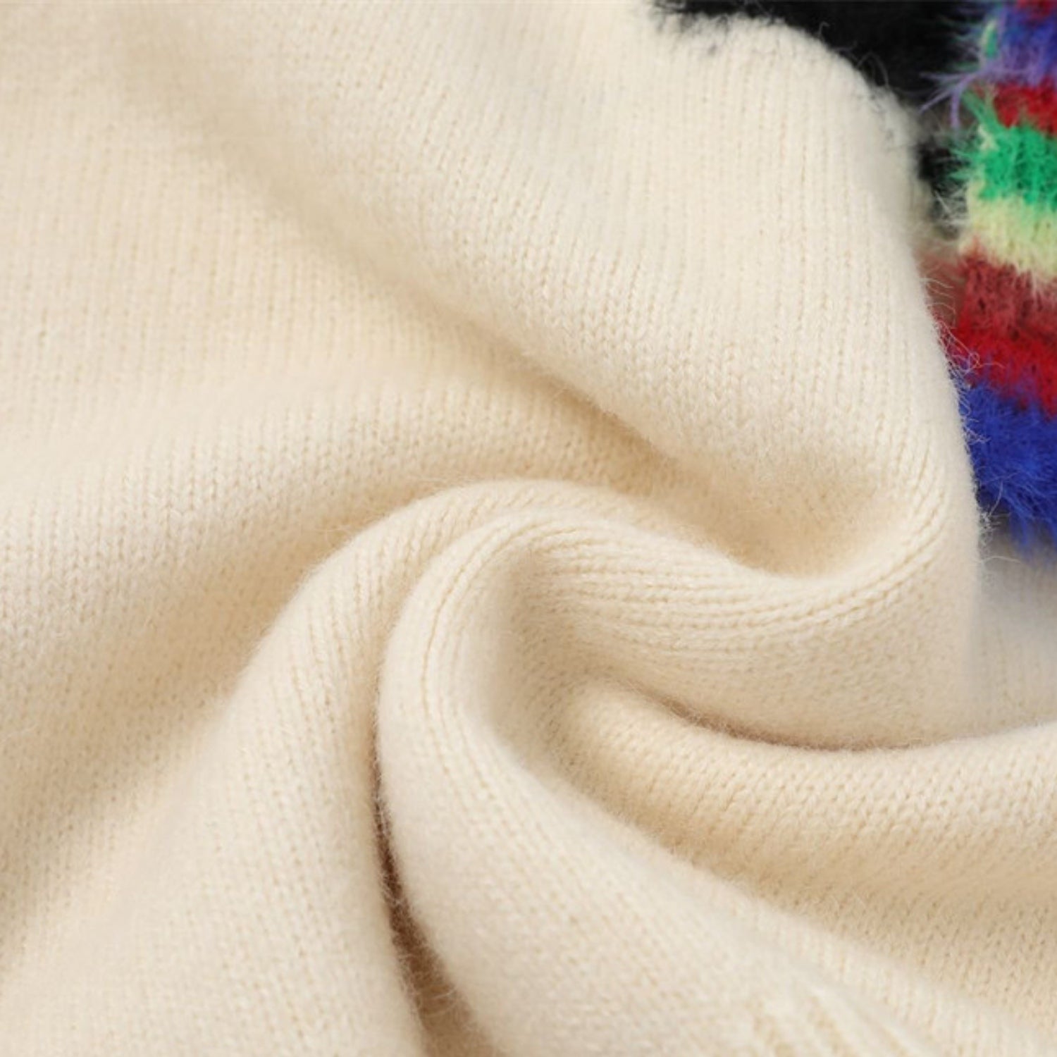 Pullover mit Farbblock-Stickerei und Hund