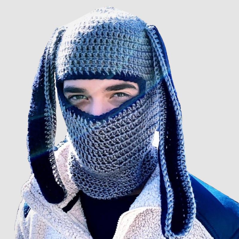 Gorro de punto con diseño de orejas de conejo