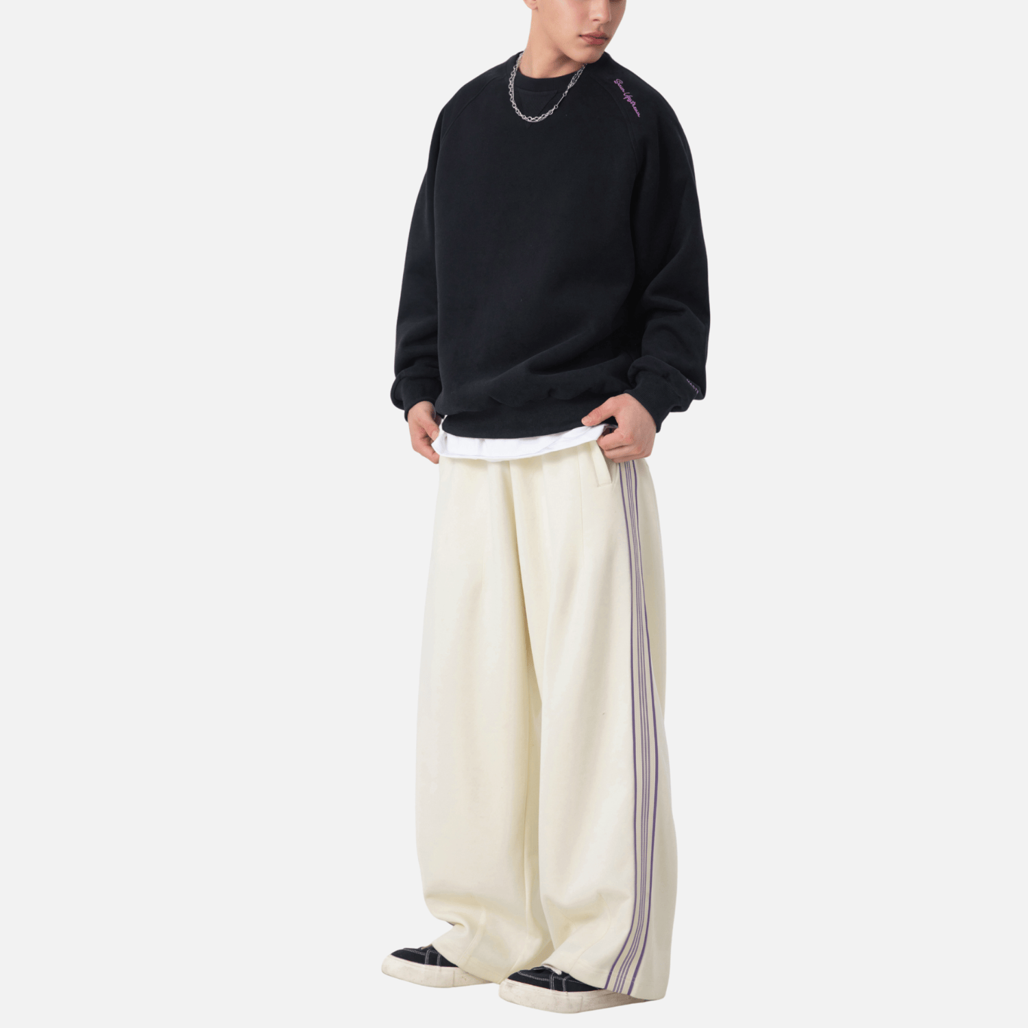 Colorblock Stripe Casual Pants