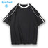 Ice Silk Stripe Contrast Tee