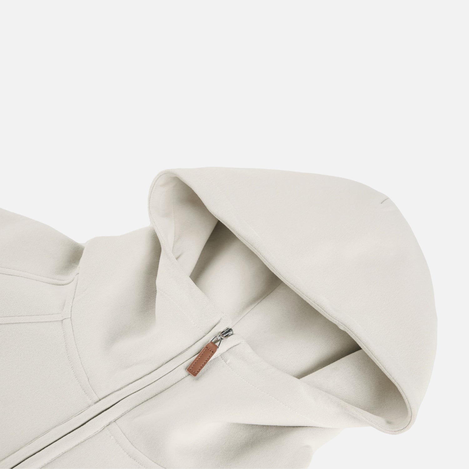 Structured Paneled Hooded Sweatshirt