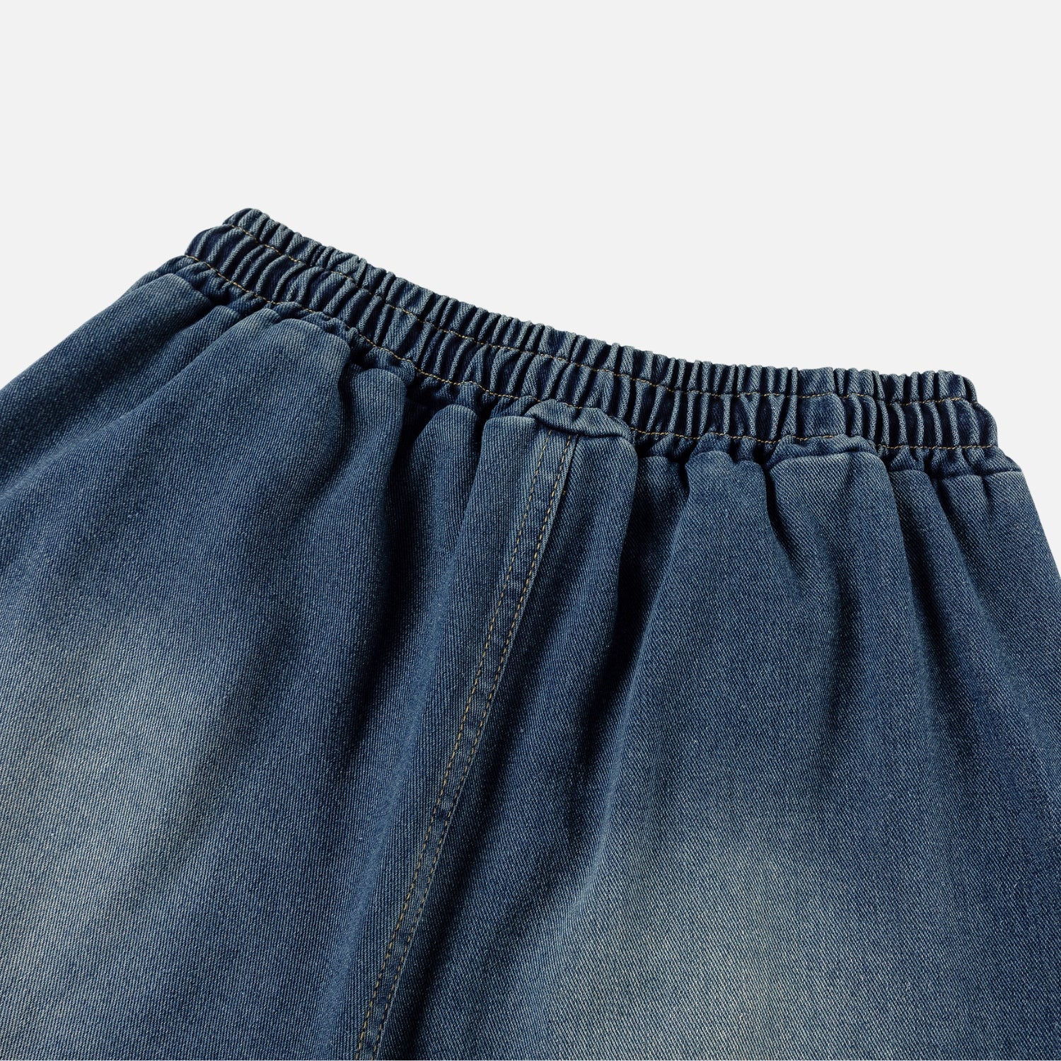 Vintage Washed Paneled Denim Pants