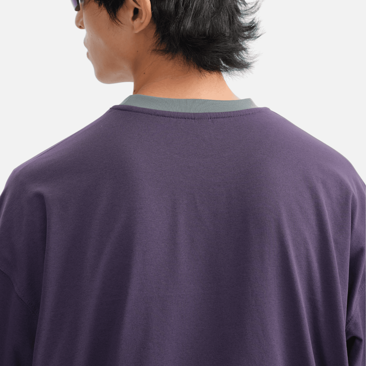 Patchwork Drawstring Long-Sleeve Tee