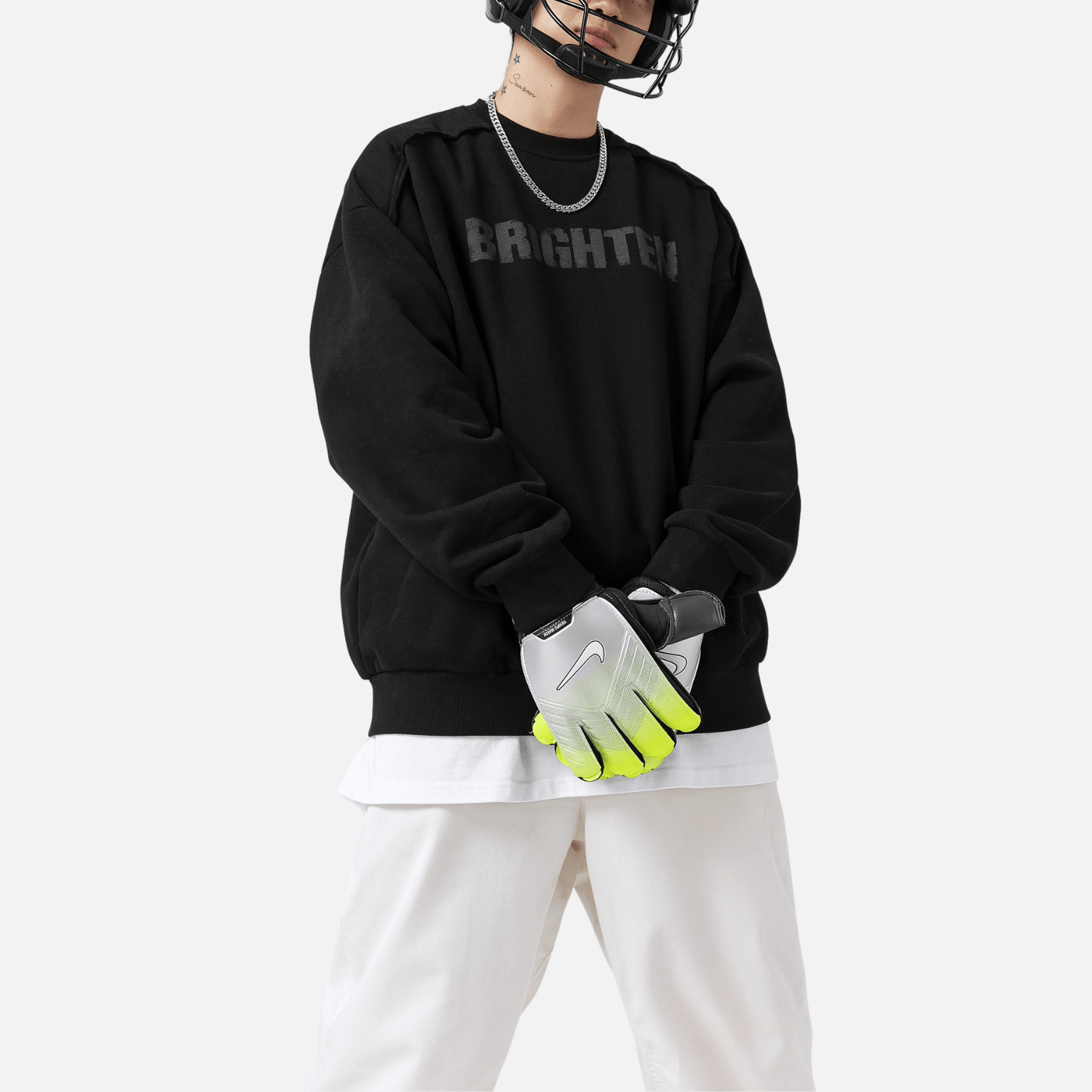 Double Letter Print Sweatshirt