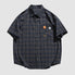 Camisas vintage de cuadros lisos