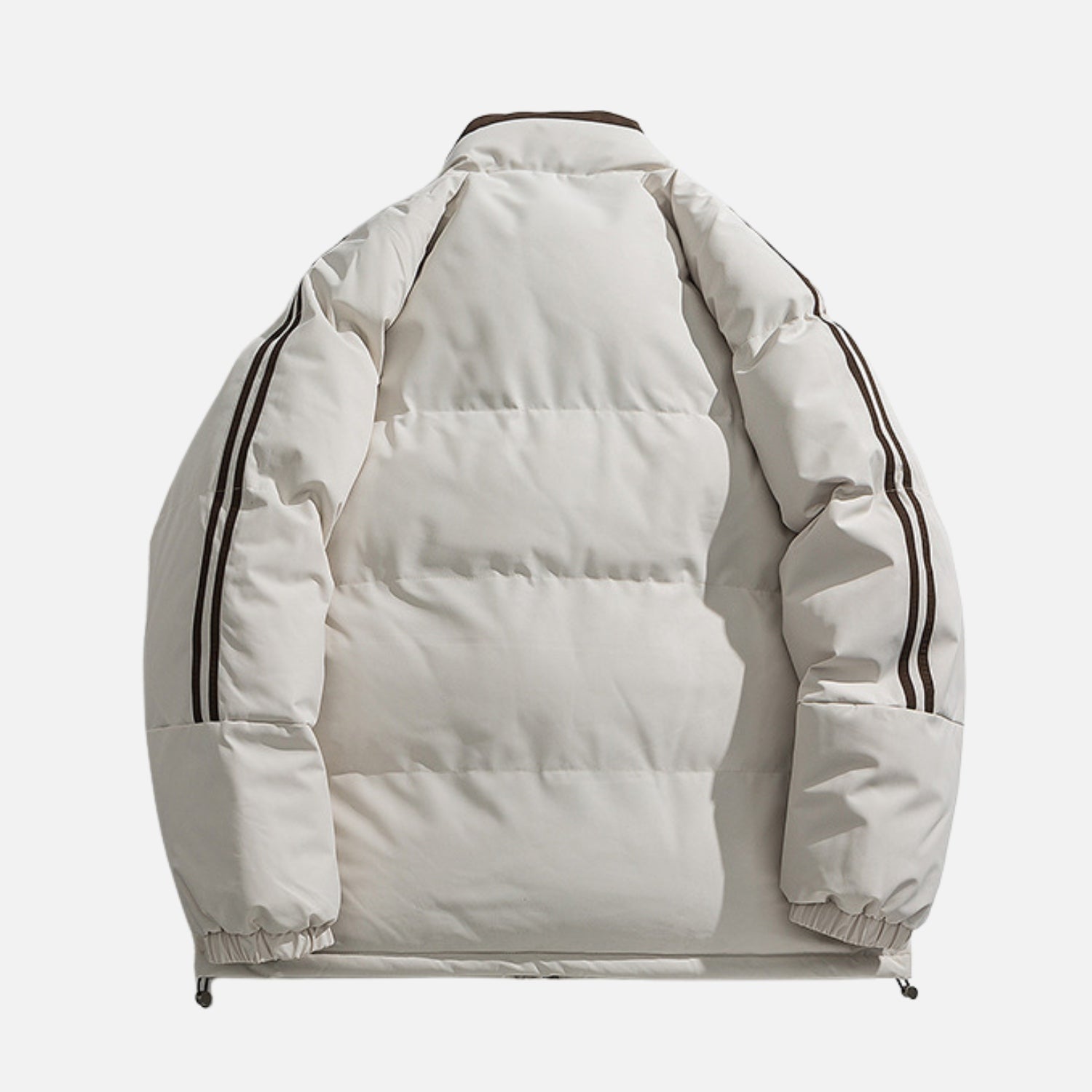 Chaqueta acolchada con mangas a rayas