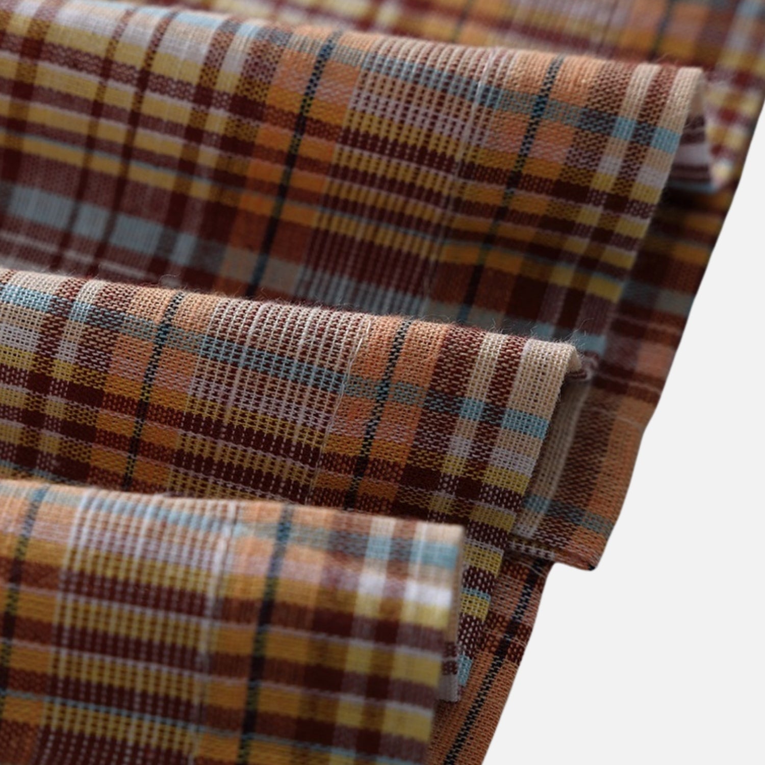 Camicia in cotone con stampa vintage a quadri