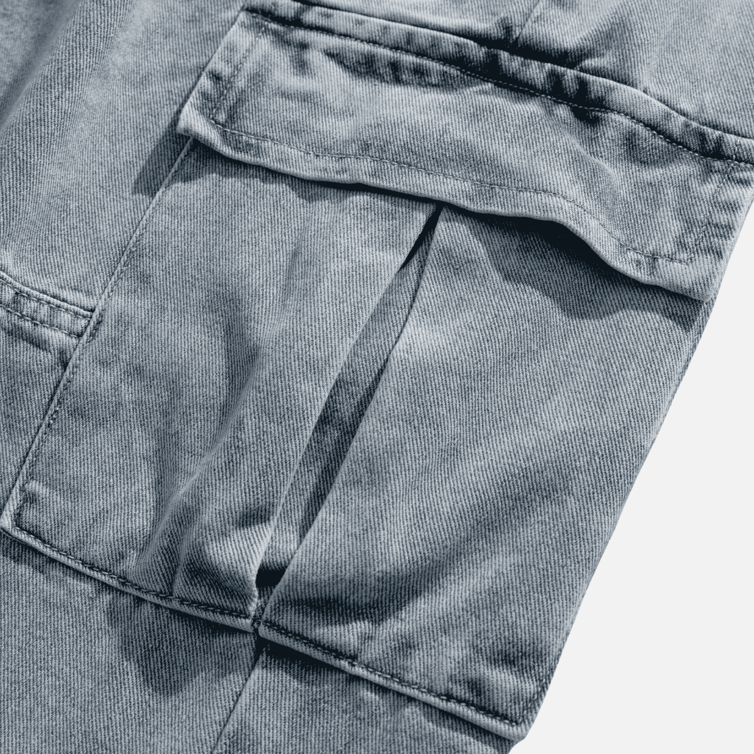 Pantalones vaqueros de patchwork con bolsillos vintage