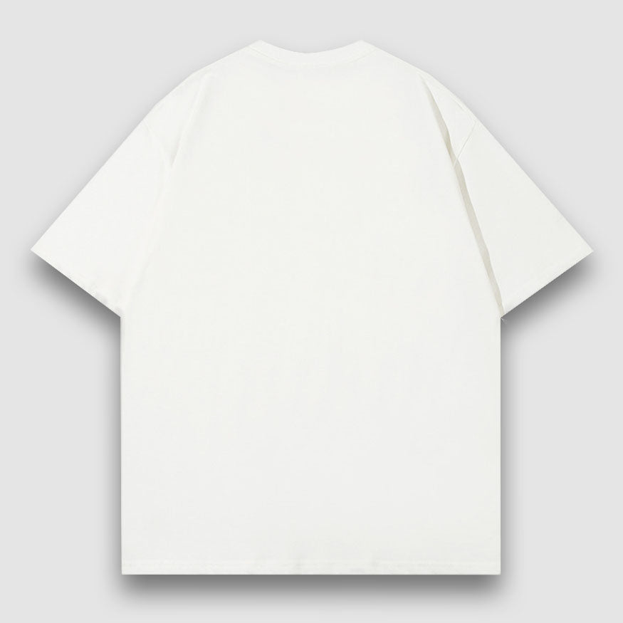 T-Shirt mit Patch und Cartoon-Katzen-Muster