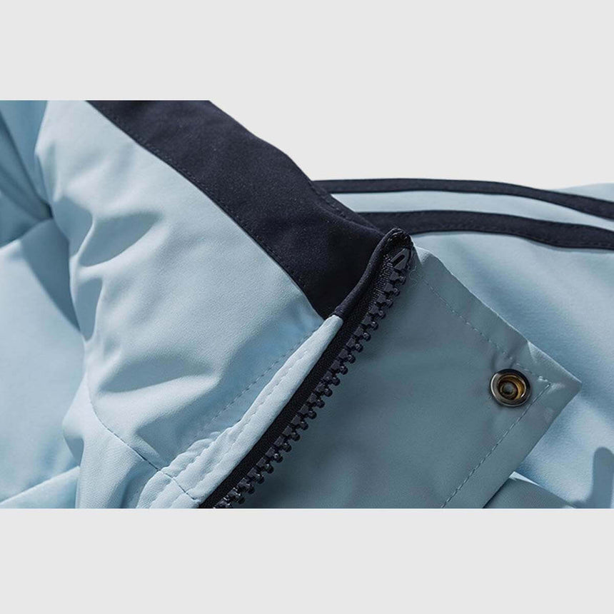 Chaqueta acolchada con mangas a rayas