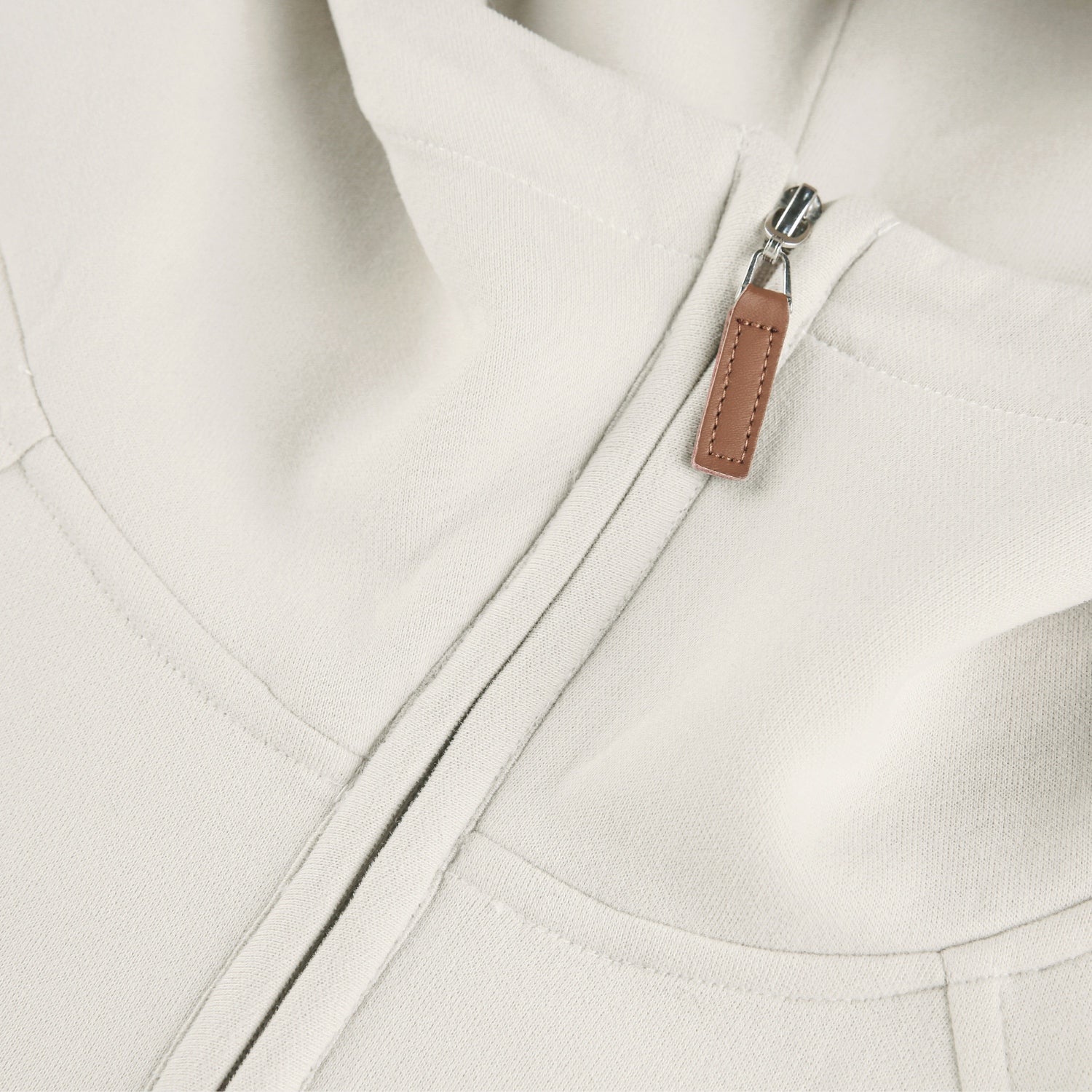 Structured Paneled Hooded Sweatshirt