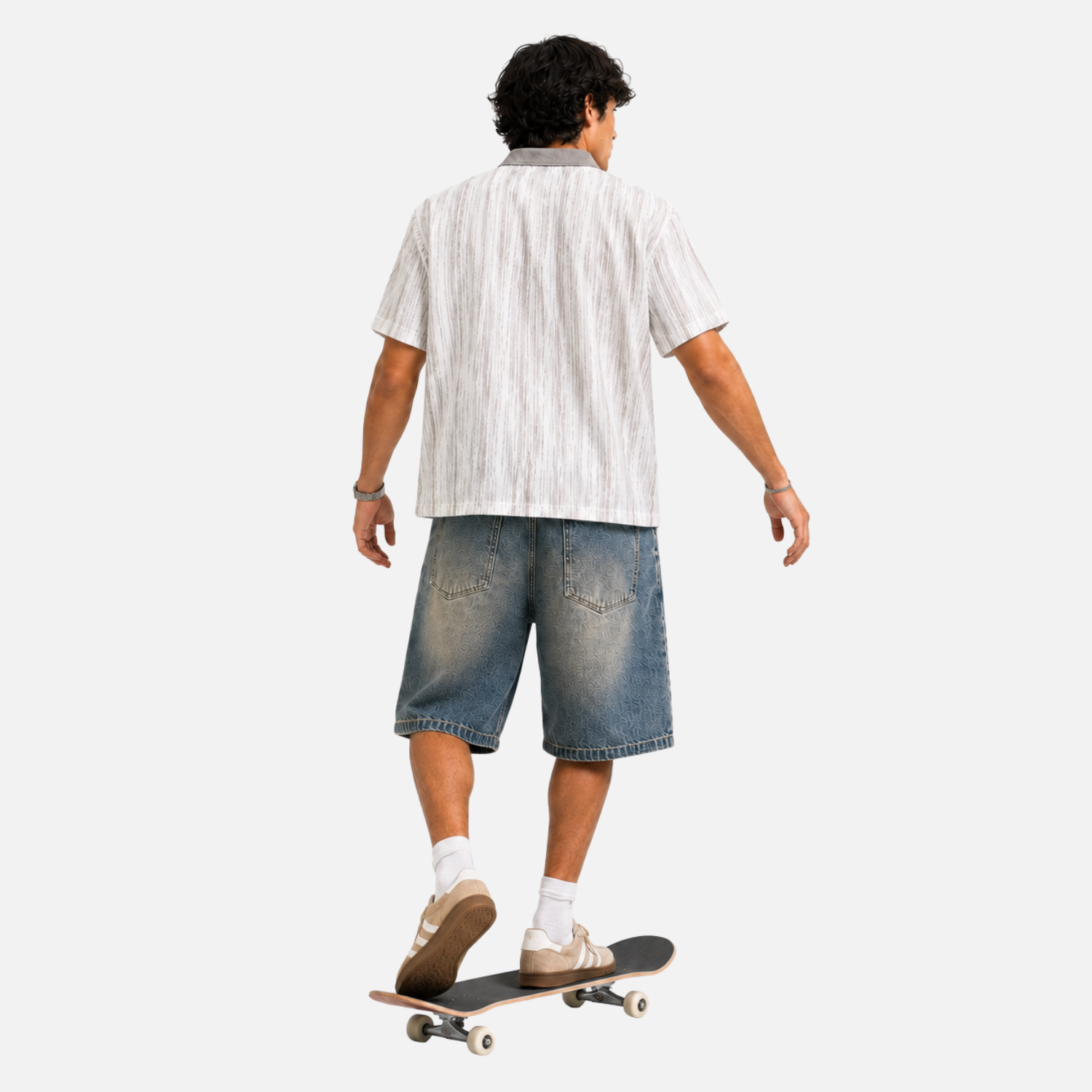 Cutout Colorblock Short Sleeve Shirt