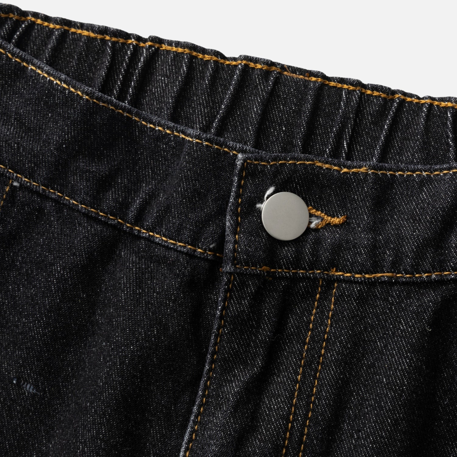 Vintage Contrast-Stitch Straight Jeans