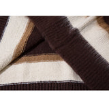 Simple Hole Design Stripe Pullover