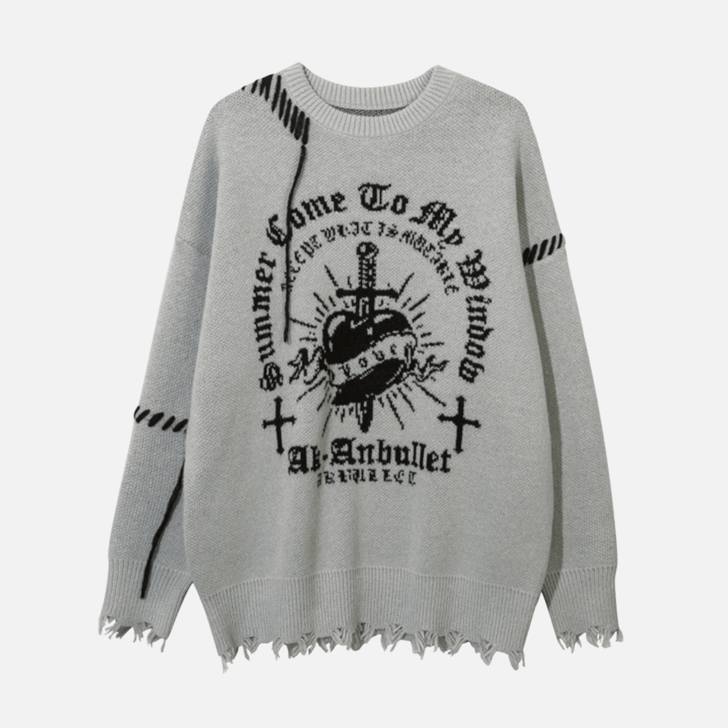 Dark Cross Jacquard Sweater