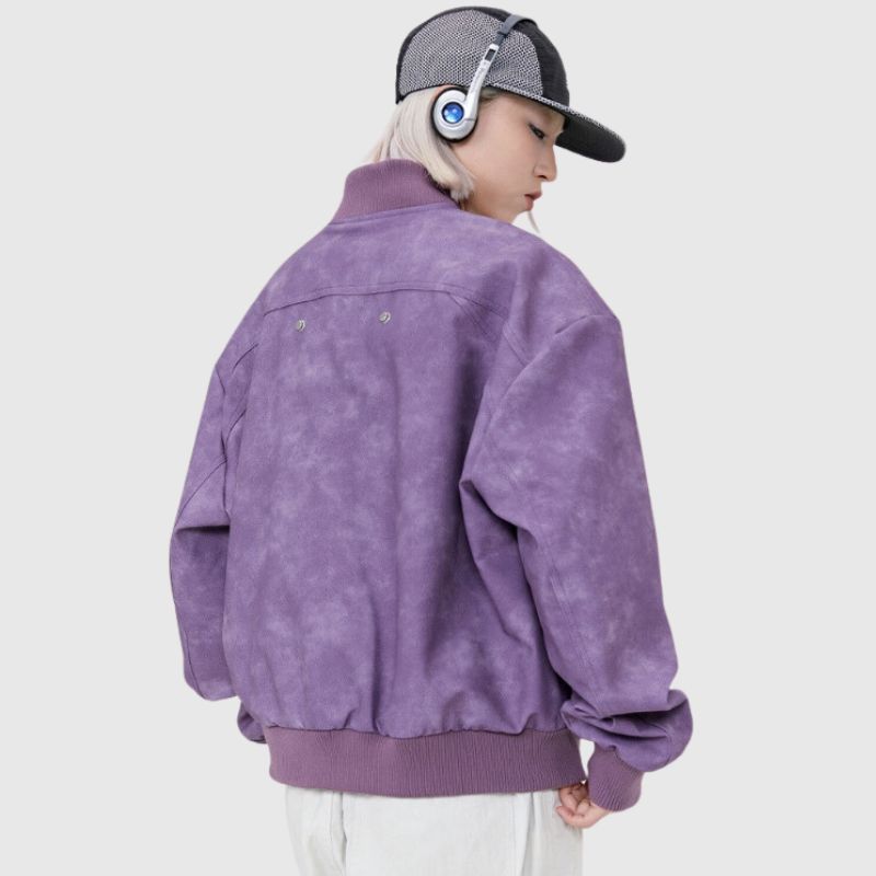 Chaqueta de vuelo vintage corta de estilo urbano
