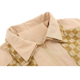 Plaid Patchwork Embroidered Jacket