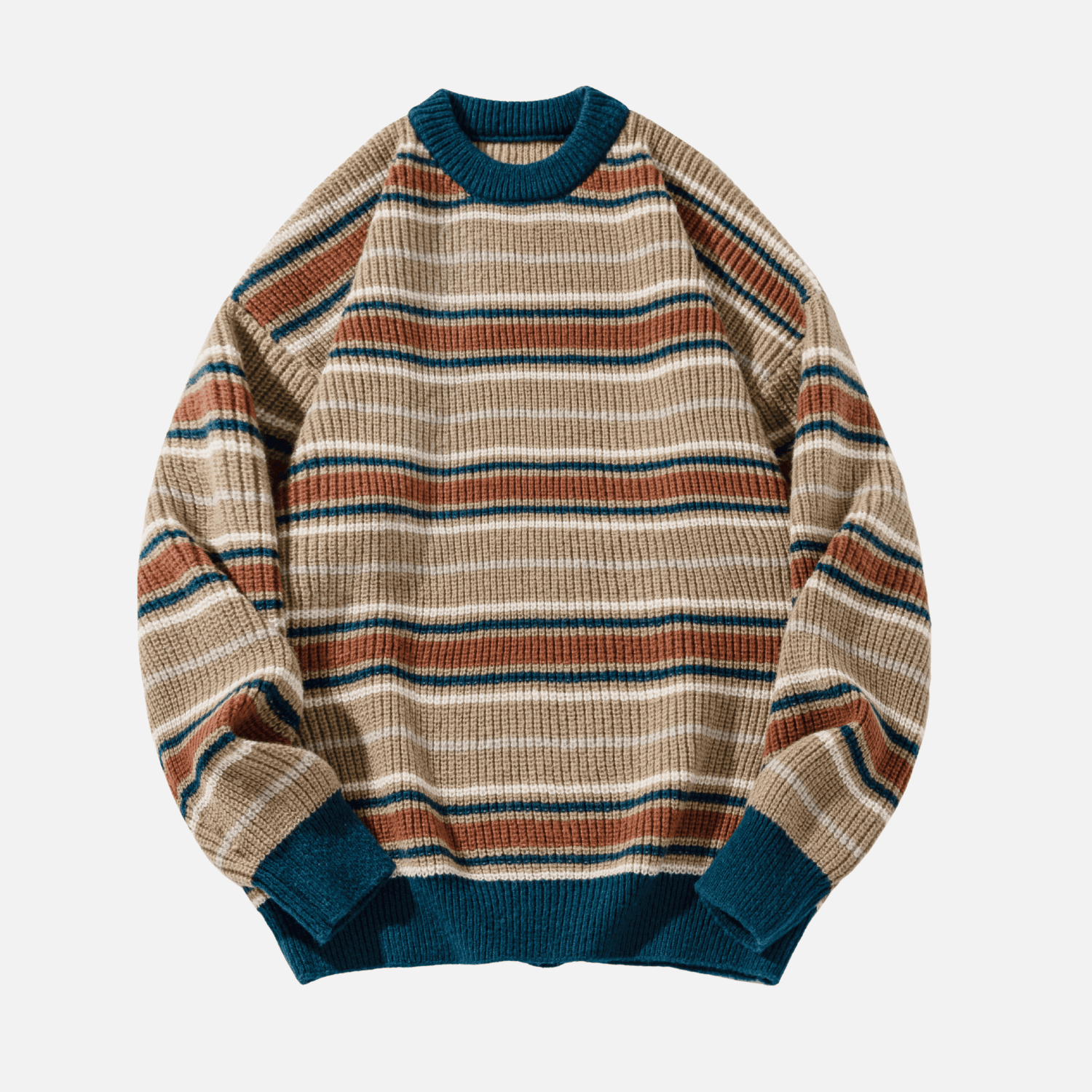 Retro Striped Knit Sweater
