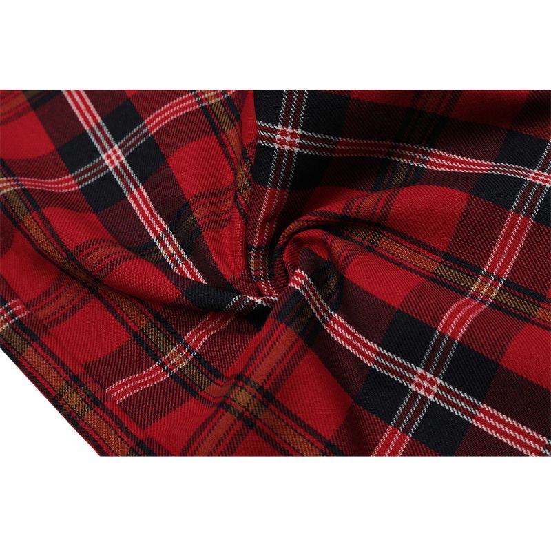 Pantalones casuales a cuadros con cordón