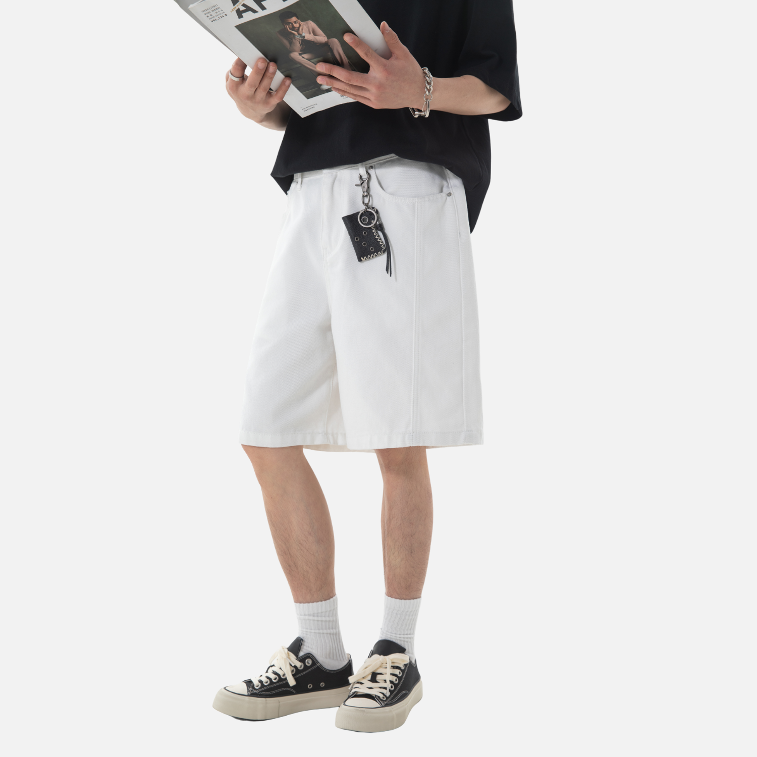 Textured Twill Cargo Shorts