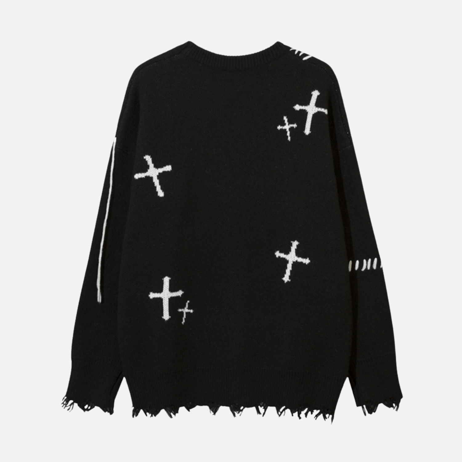 Dark Cross Jacquard Sweater