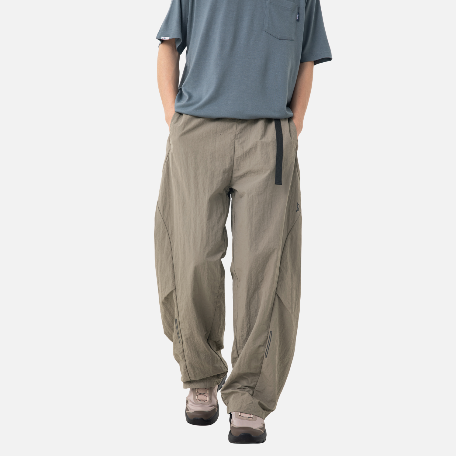 Segmented Adjustable Belt Cargo Pants