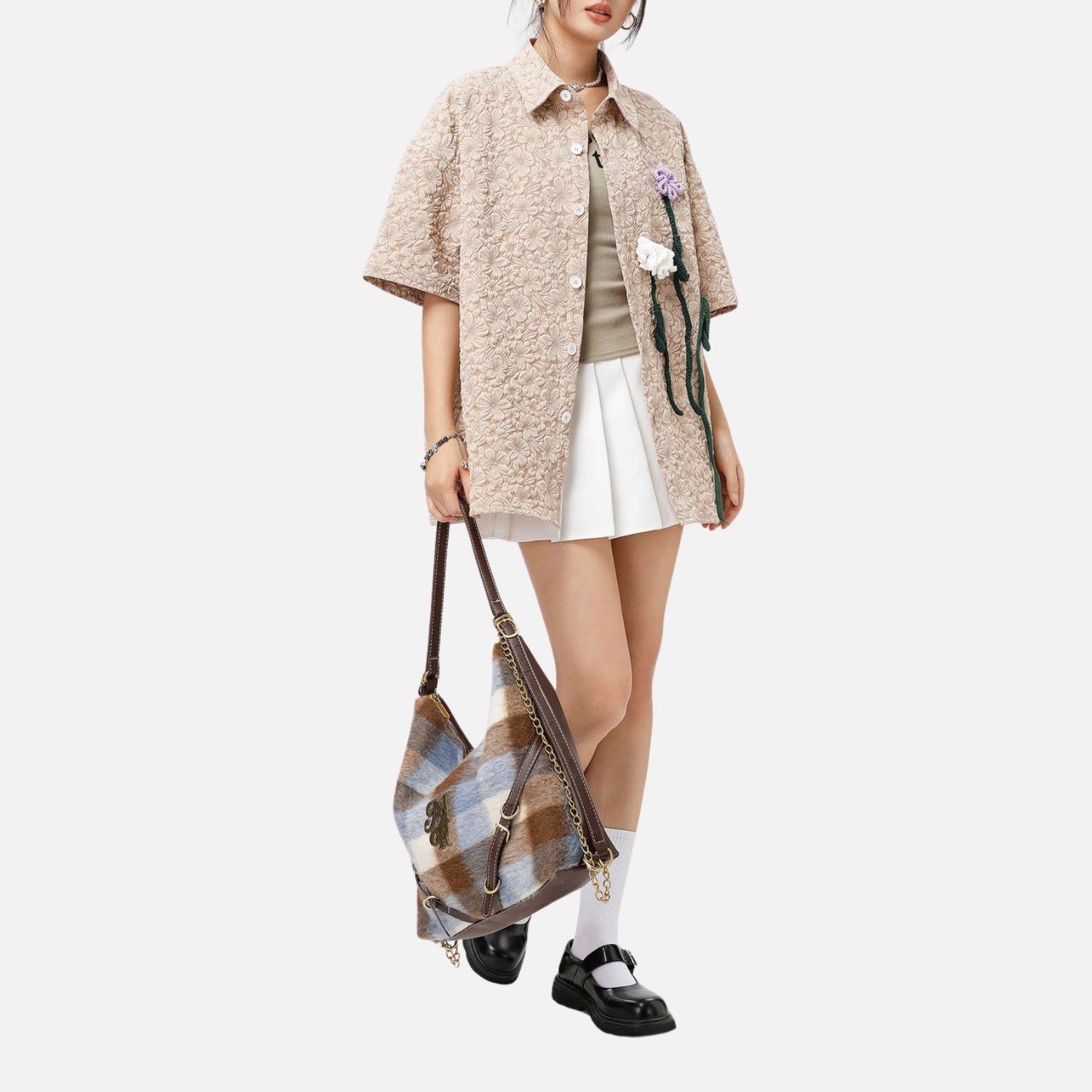 Textured Floral Shirt