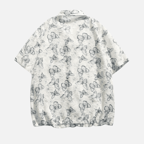 Kurzarmhemd mit Schmetterlingsmuster