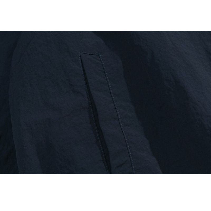 Chaqueta retro de cuello alto con patchwork de streetwear
