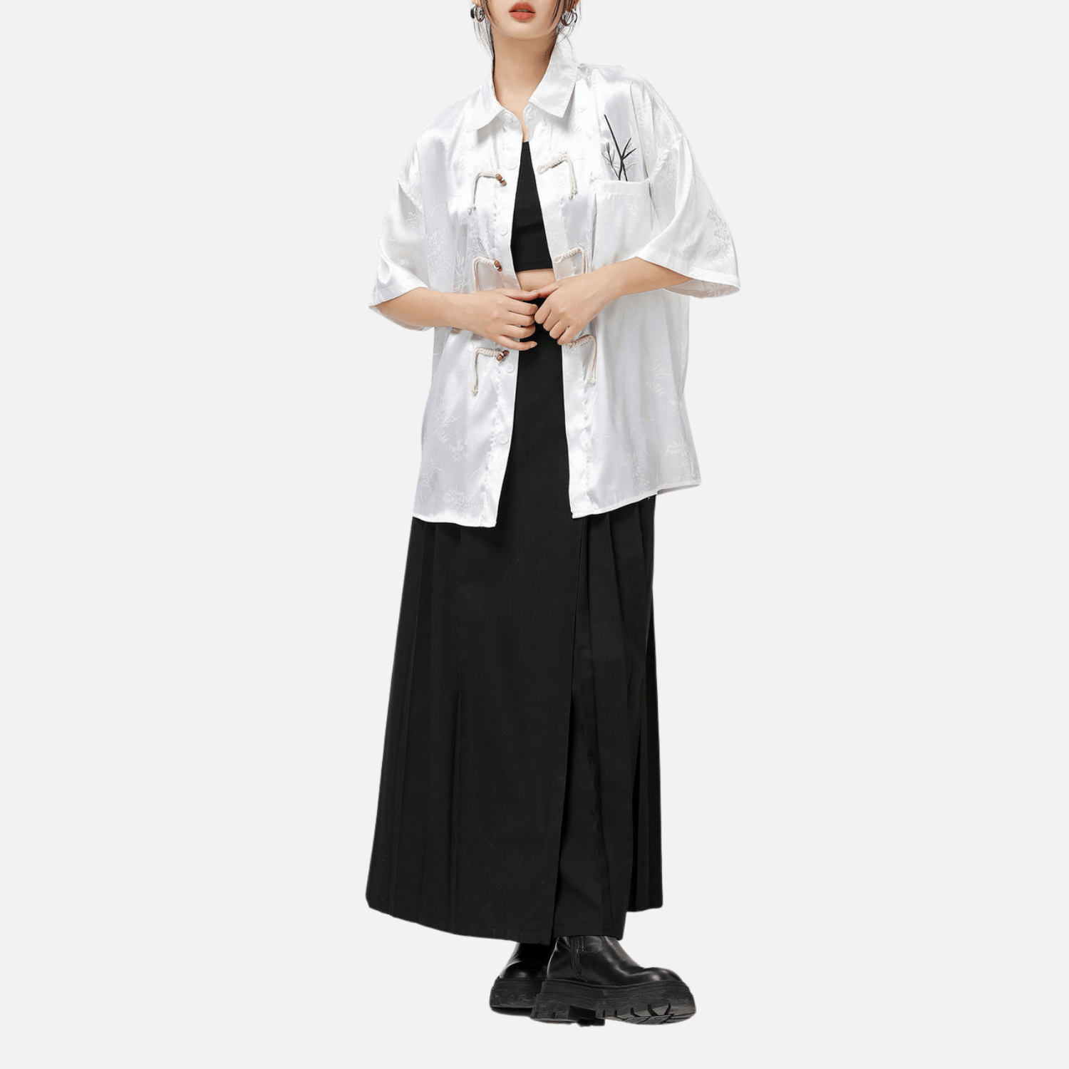Elegant Heart Embroidered Shirt