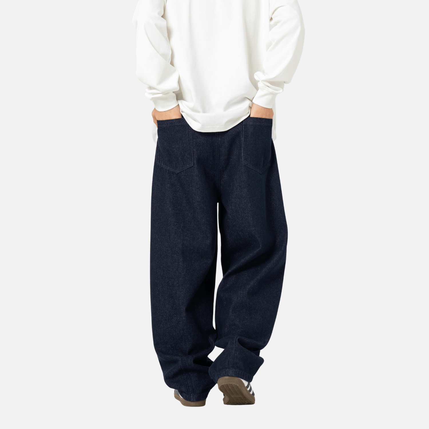 Pleated Hem Jeans