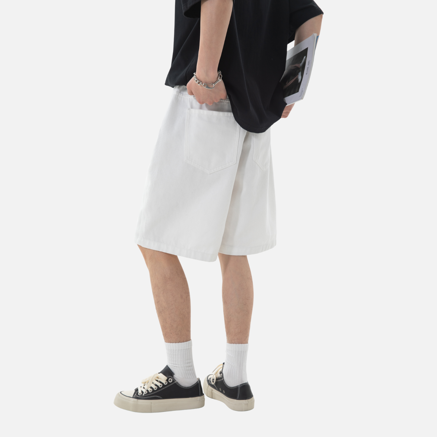 Textured Twill Cargo Shorts