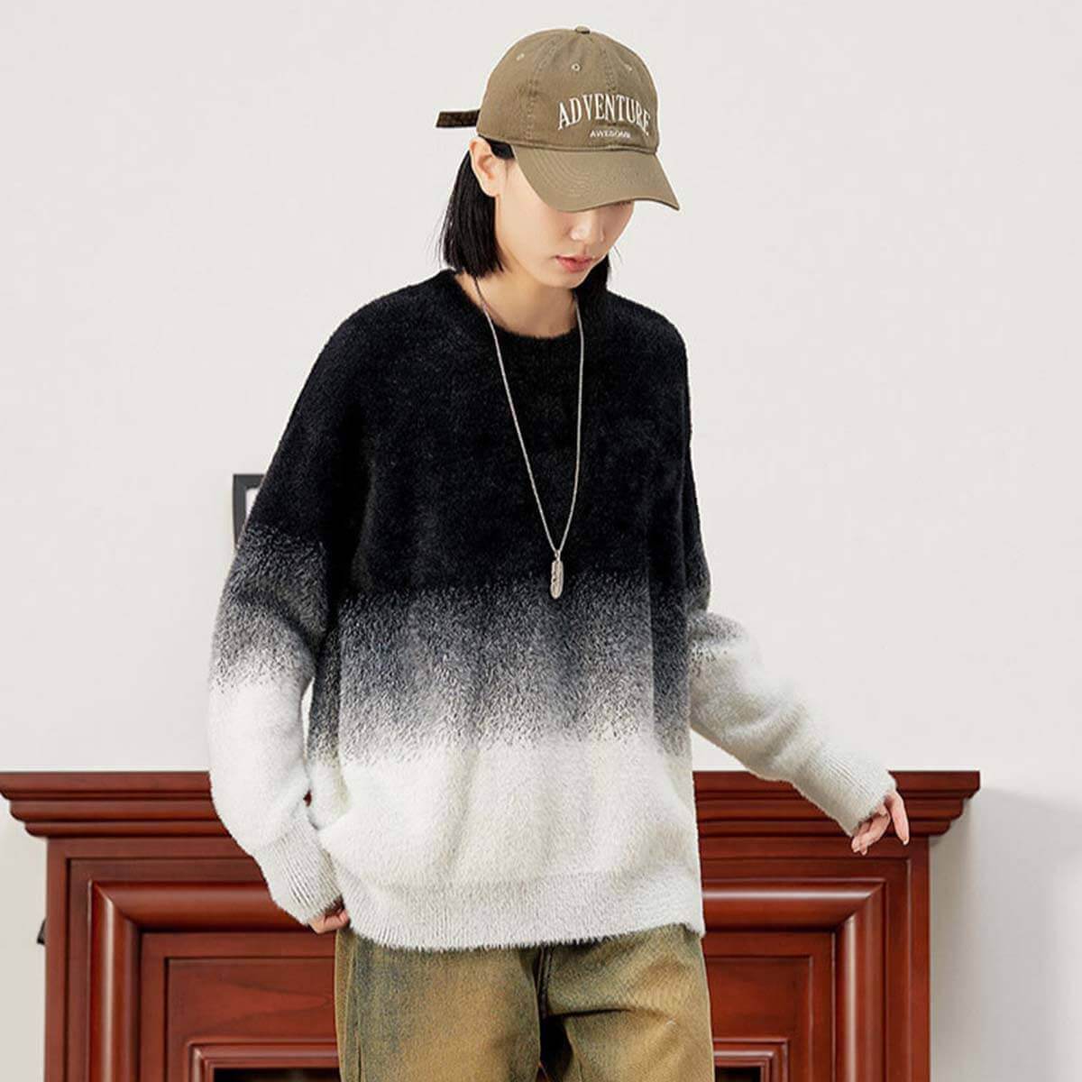 Strickpullover mit Farbverlauf