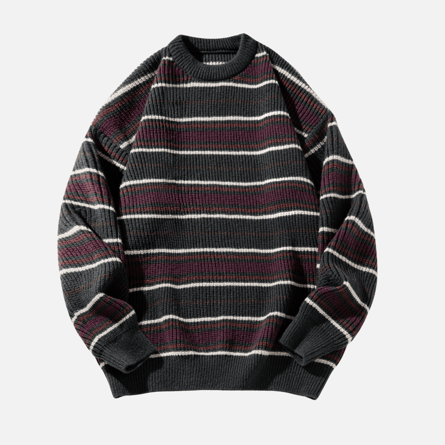 Retro Striped Knit Sweater