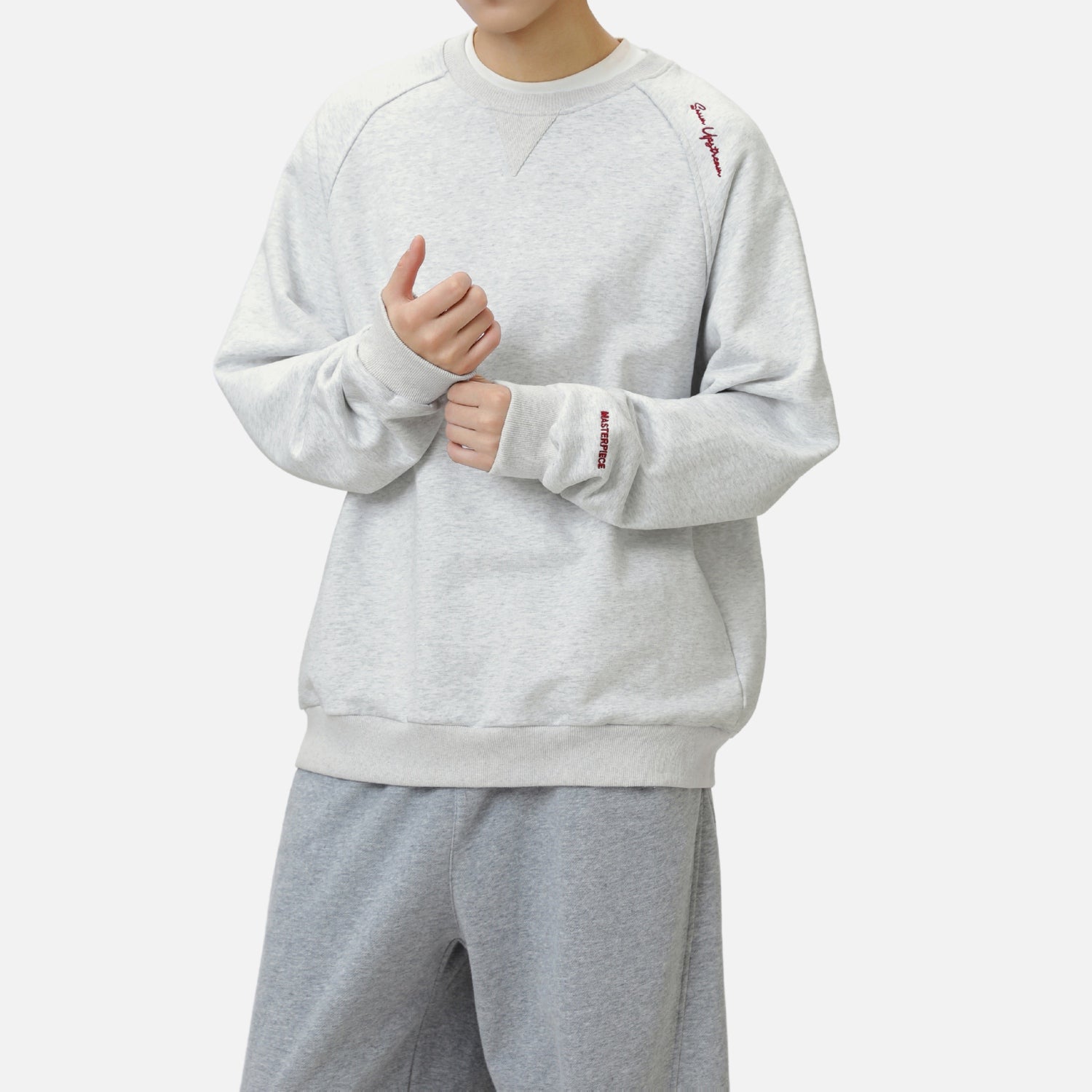 400G Colorblock Embroidered Sweatshirt
