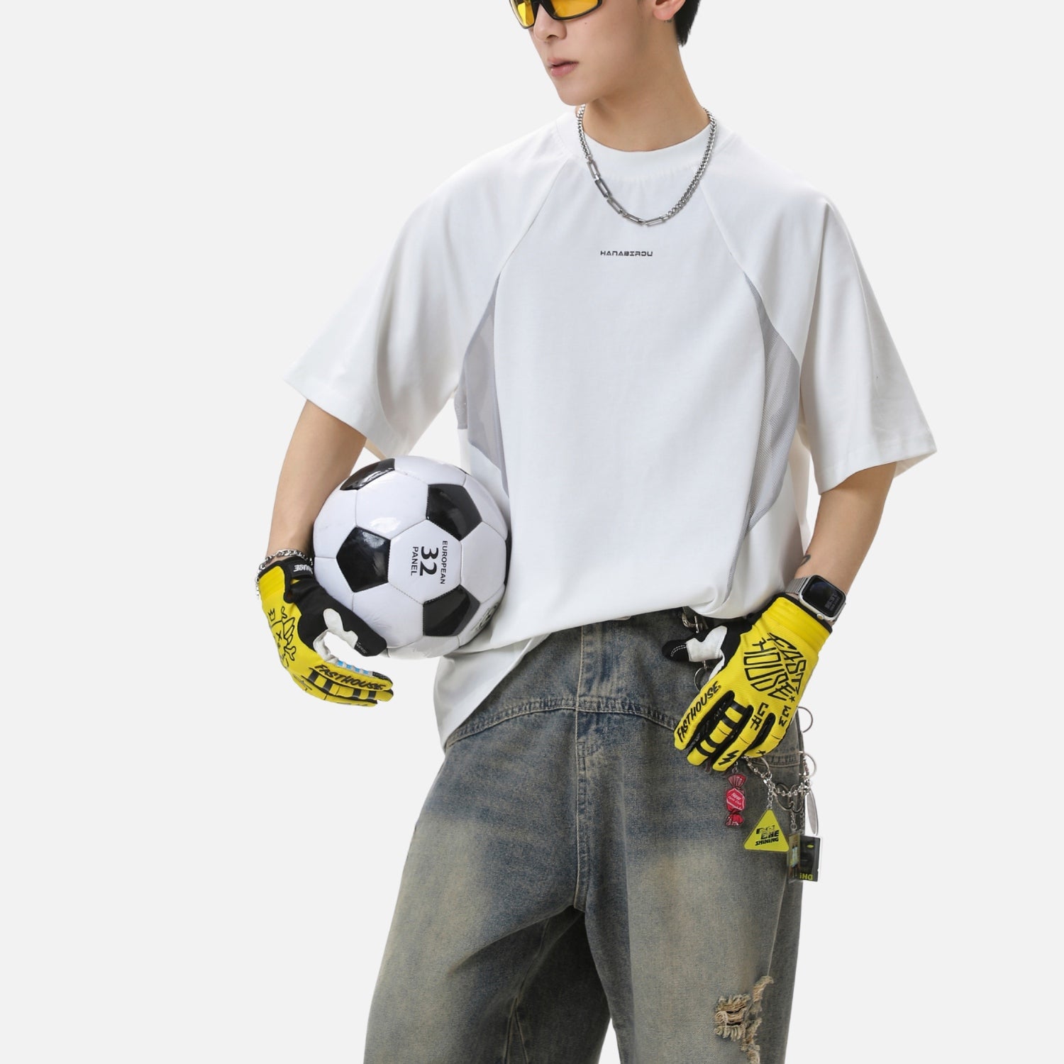 Asymmetric Mesh Panel Tee