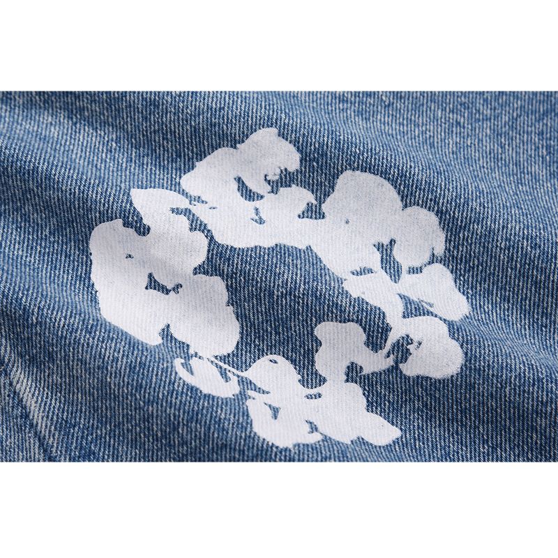 Vaqueros estampados con patrón de kapok