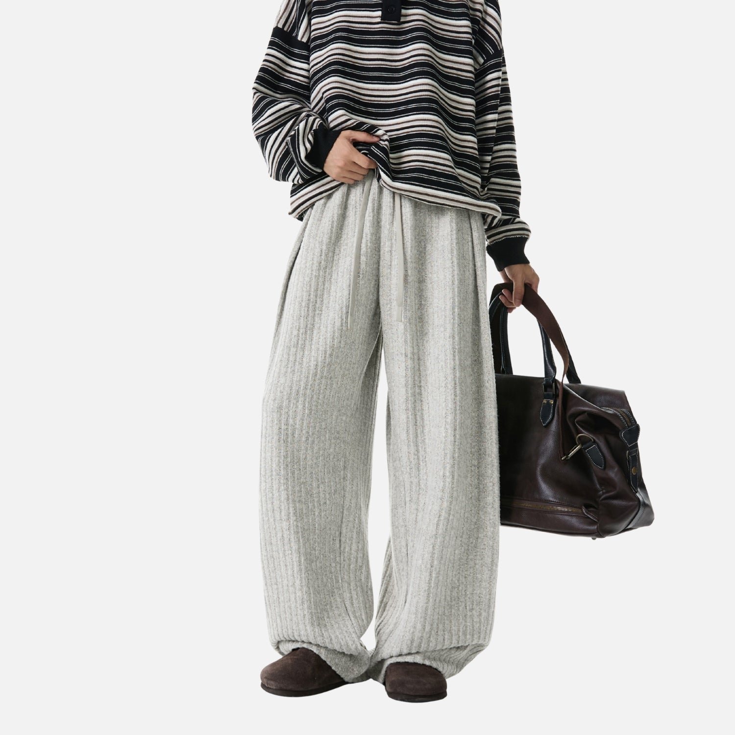 Textured Fleece Relaxed Sweatpants