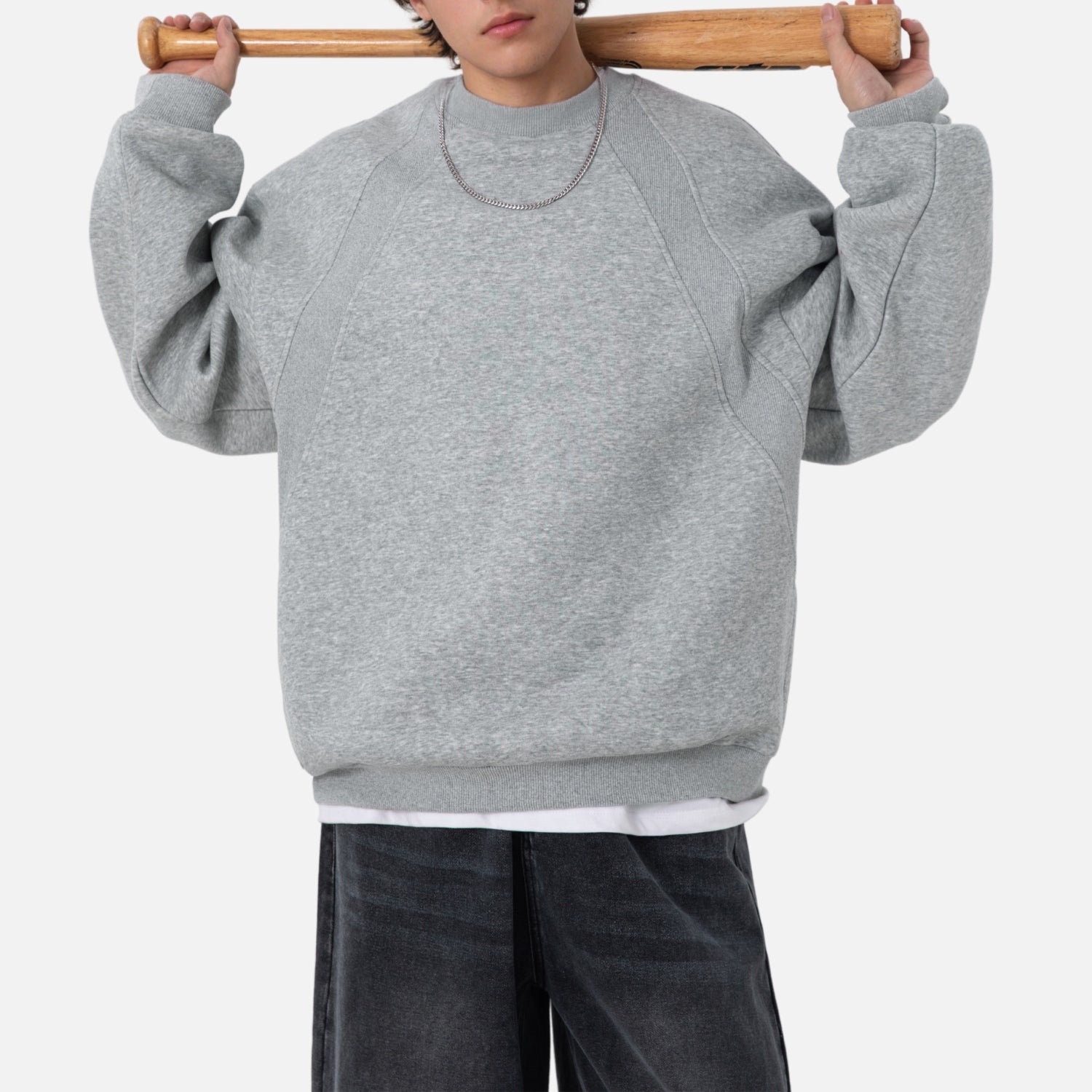 Heavyweight Space Cotton Crewneck Sweatshirt