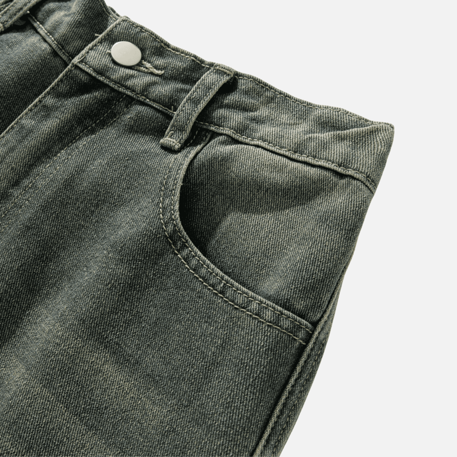 Patchwork Washed Jeans