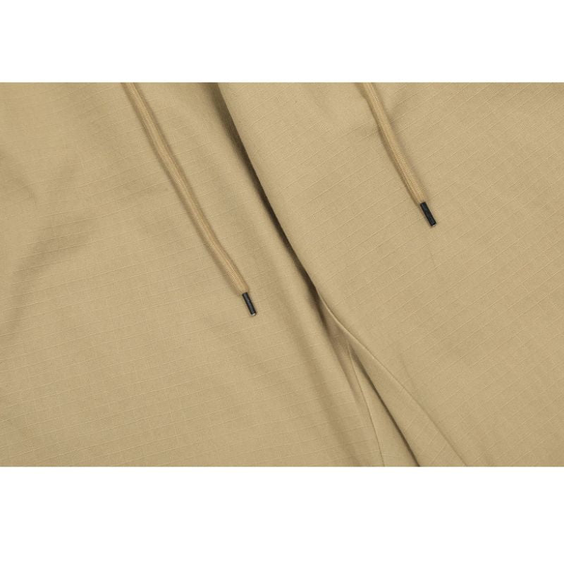 Pantalones paracaídas vintage plisados ​​de color sólido