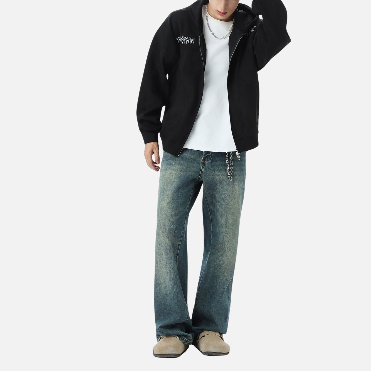 Retro Suede Hoodie Jacket