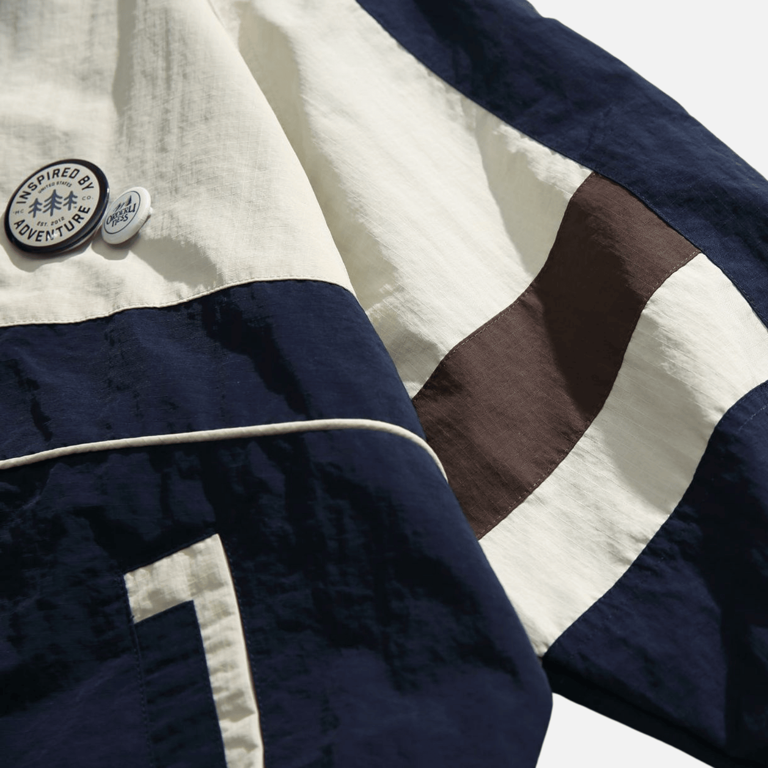 Colorblock Stand Collar Jacket