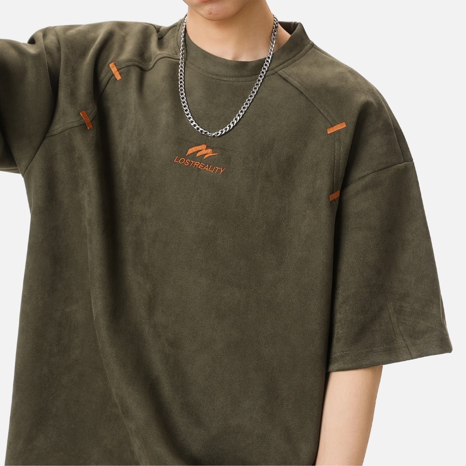 Structured Colorblock Embroidered Tee