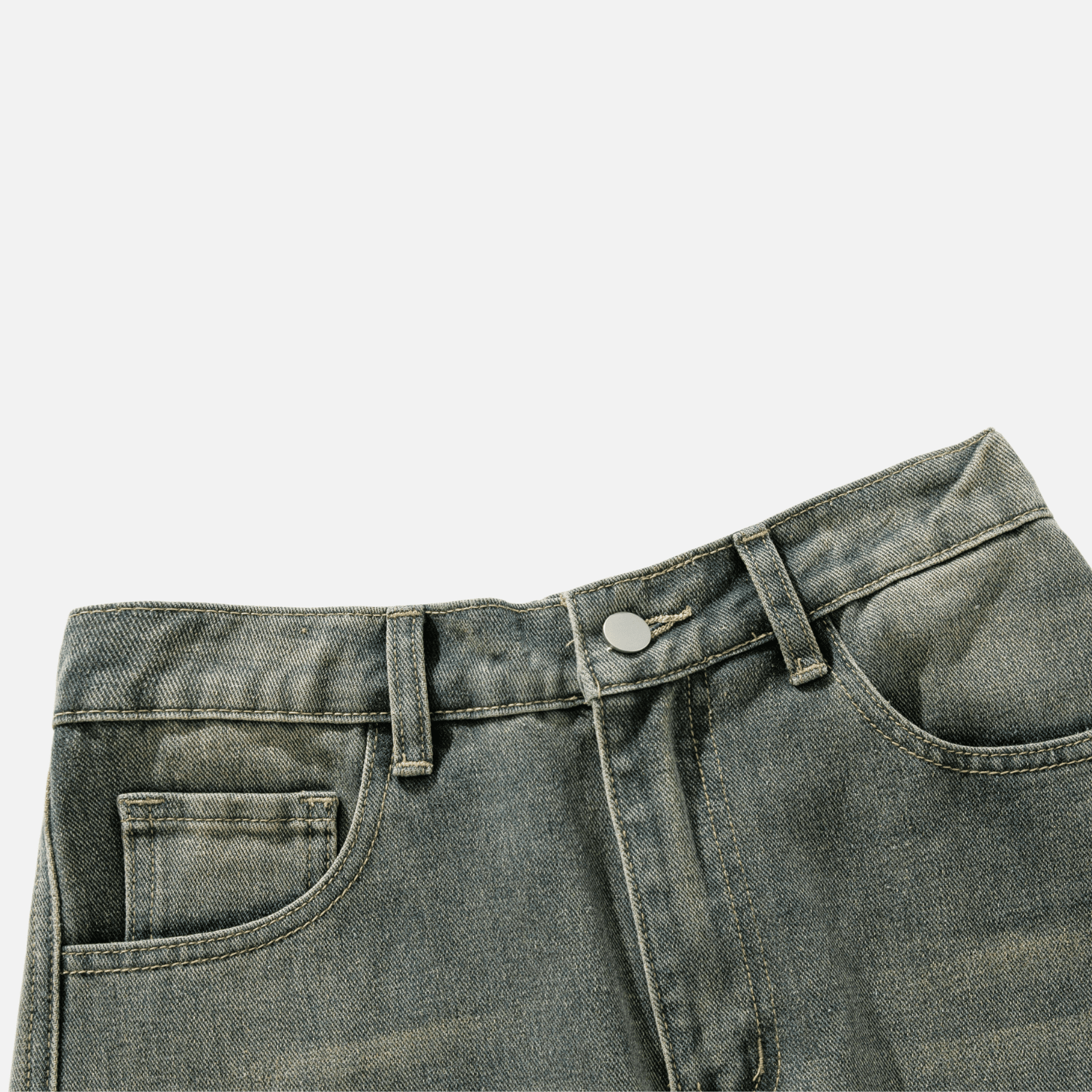Patchwork Washed Jeans