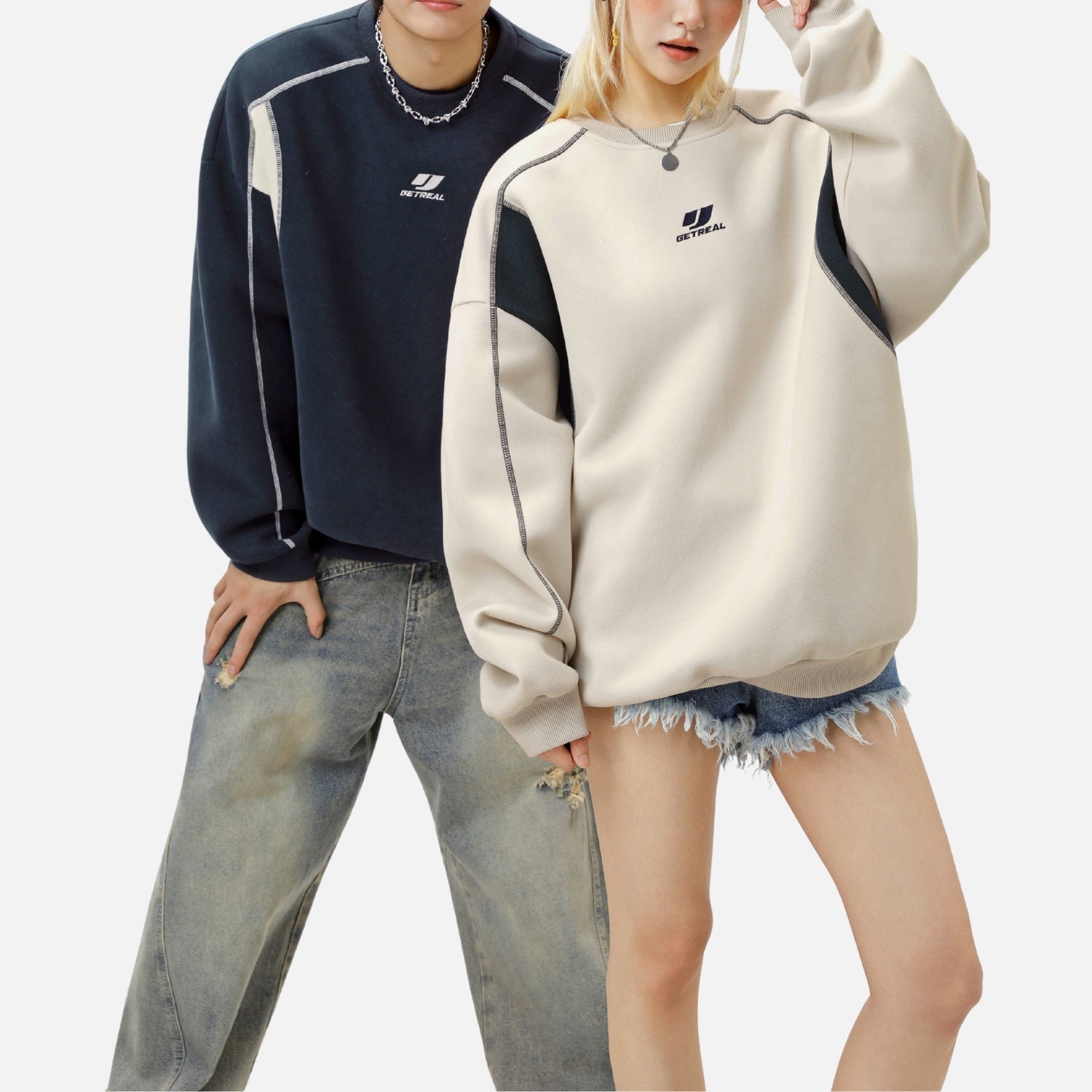 Colorblock Stitch Heavyweight Sweatshirt