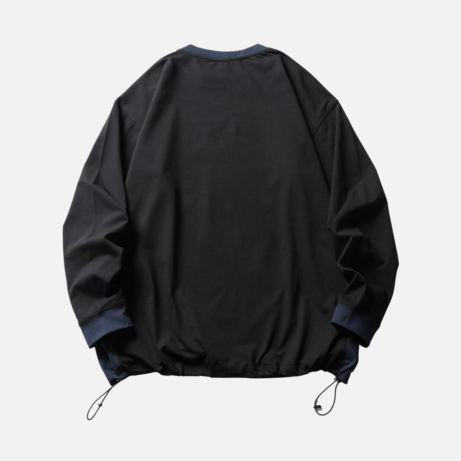 Patchwork Drawstring Long-Sleeve Tee